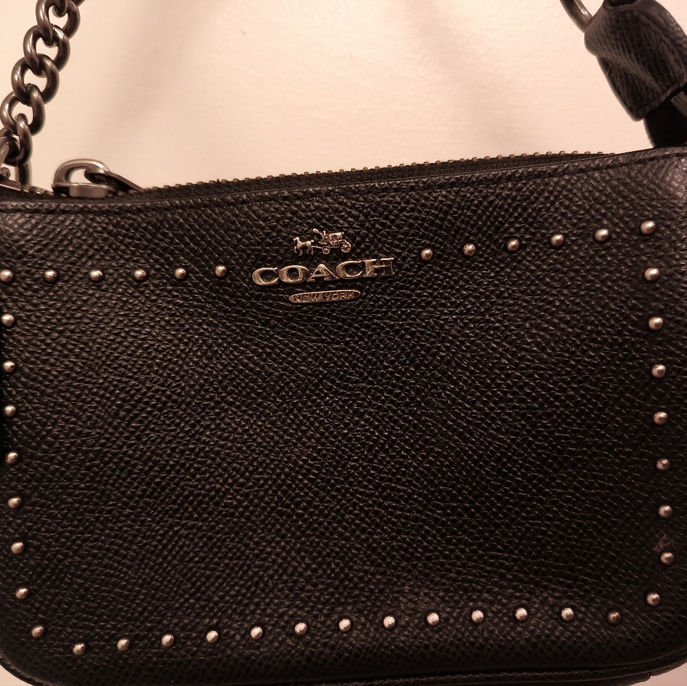 Coach Nolita 15 Black Pebble Leather Wristlet - Excellent Condition